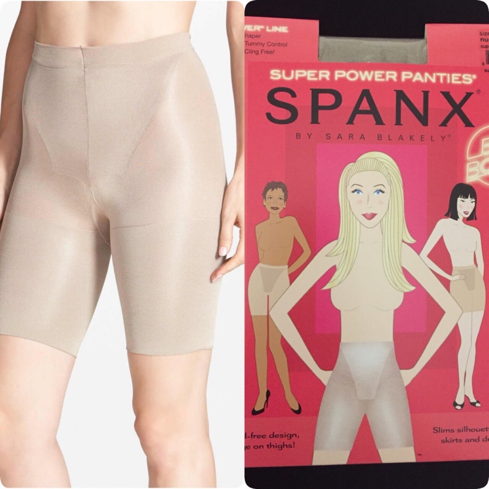 💝SPANX NUDE SUPER POWER MID THIGH SHORT